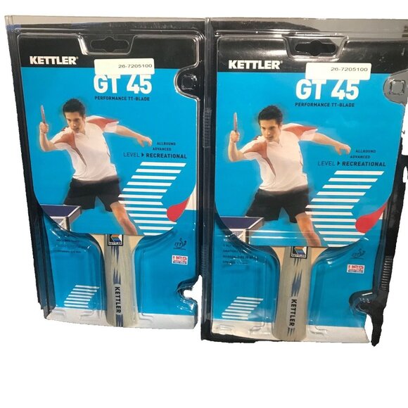Kettler Ping Pong Paddle Table Tennis GT 45 Performance TT Blade Set of 2 Recrea - Picture 1 of 7